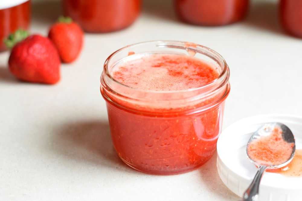 Homemade strawberry freezer jam