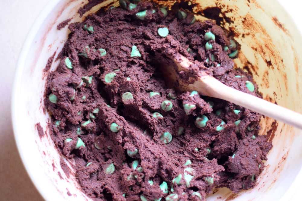 Mint chip chocolate cookie dough